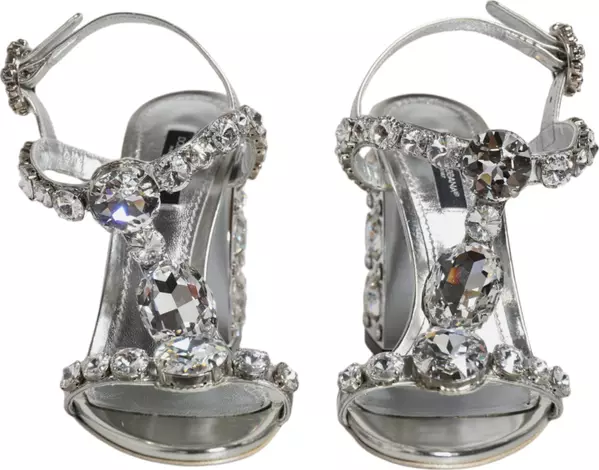 Dolce & Gabbana Embellished Silver Sandals
