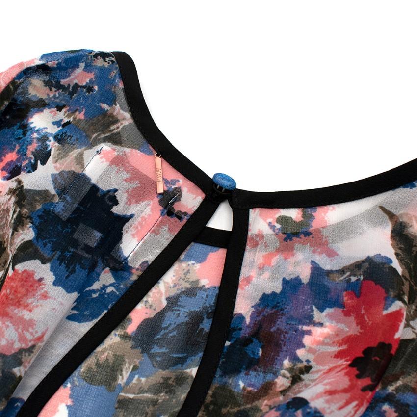 Misa Los Angeles Multi-coloured Floral Pattern Dress