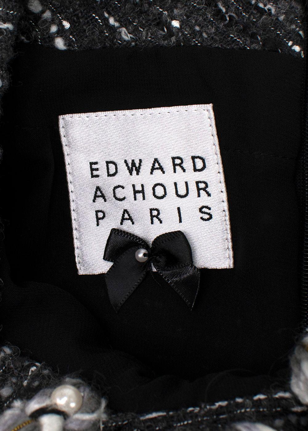 Edward Archour Paris Grey Tweed Dress