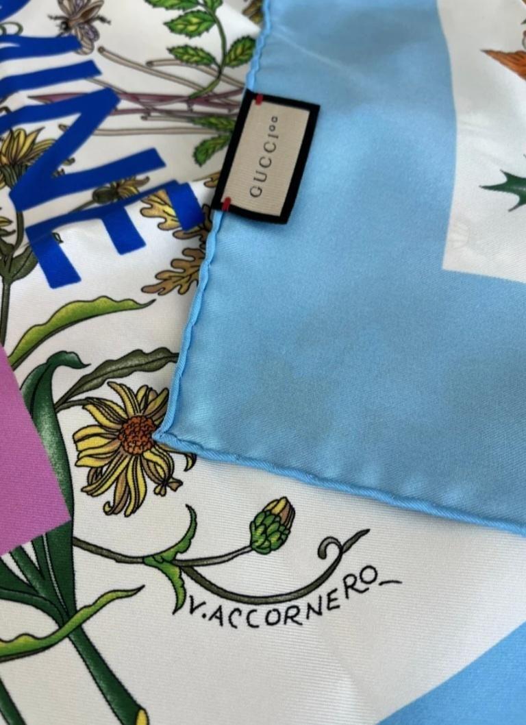Gucci x Sony Music Collab Silk Scarf