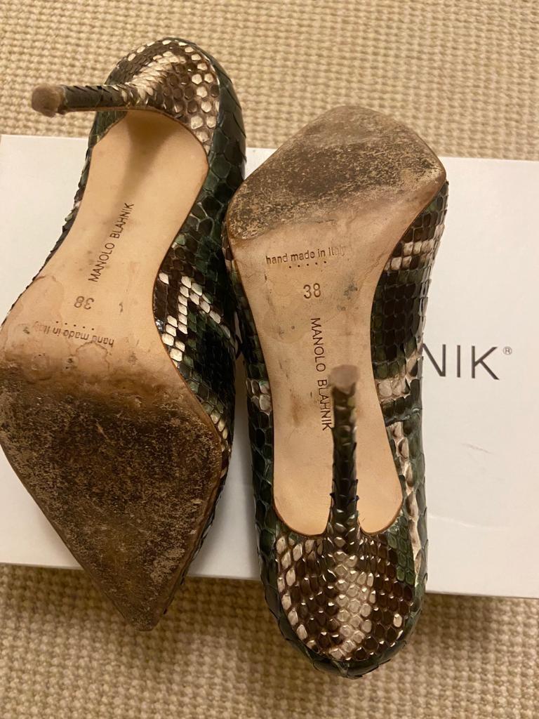 Manolo Blahnik Bibi Exotics 115 Pumps