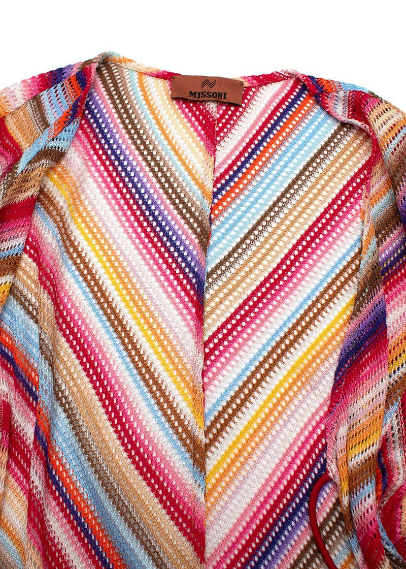 Missoni Crochet Multicoloured Maxi Cover Up Cardigan