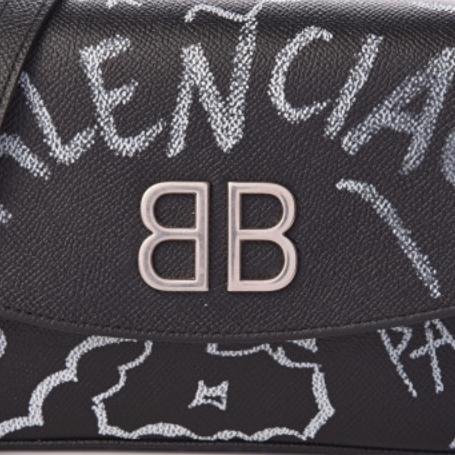 Calfskin Graffiti BB Chain Wallet