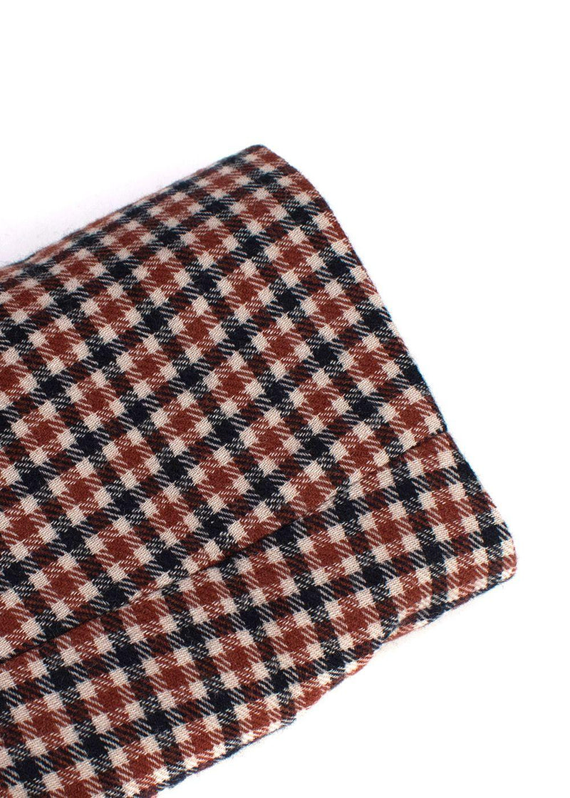 Balenciaga Plaid Single Breasted Wool Blazer
