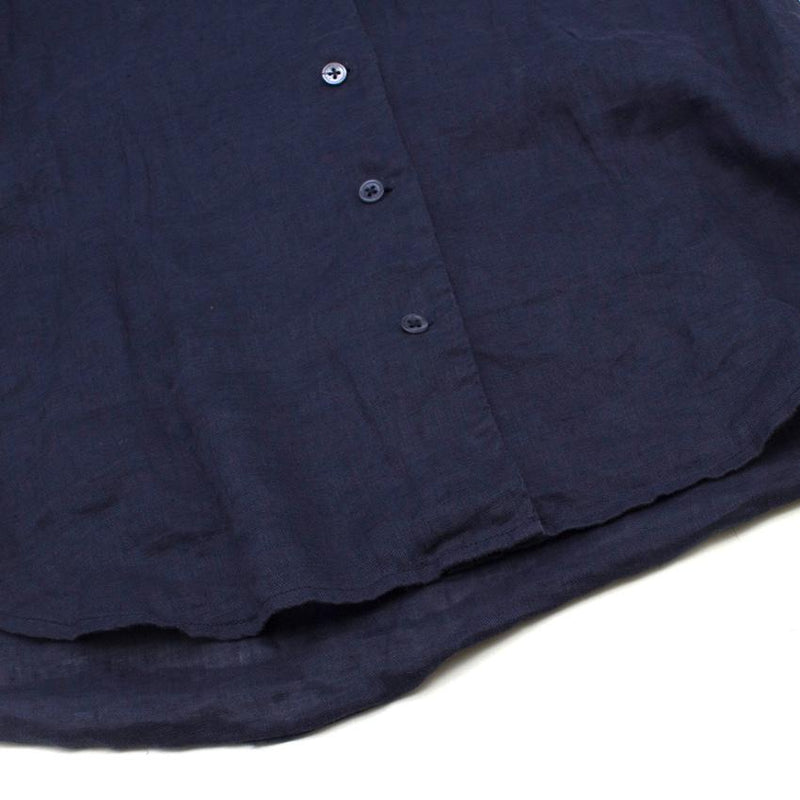 Equipment Navy Linen Sleeveless Shirt