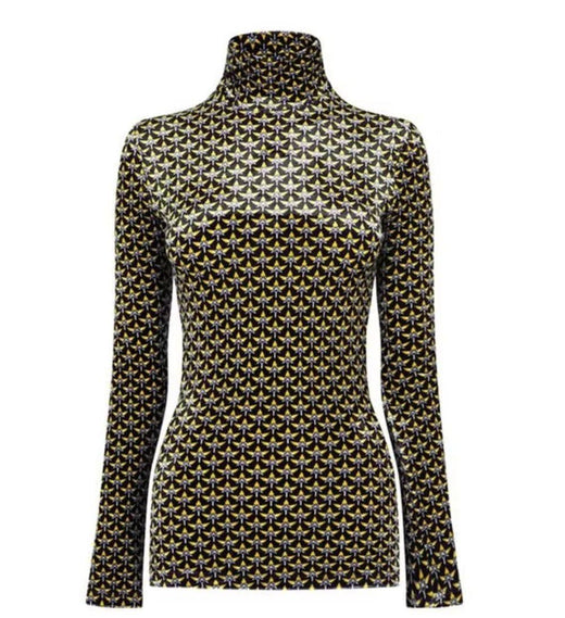Paco Rabanne Printed Velvet Top