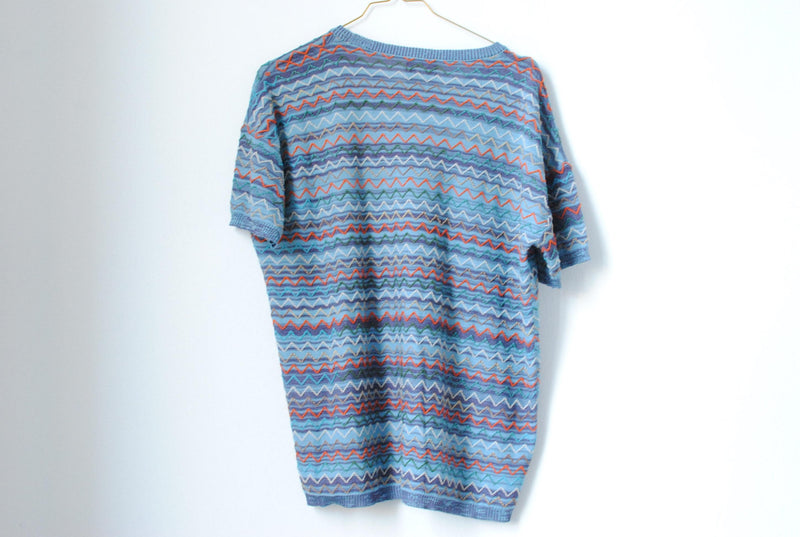 Missoni Blue ZigZag Top