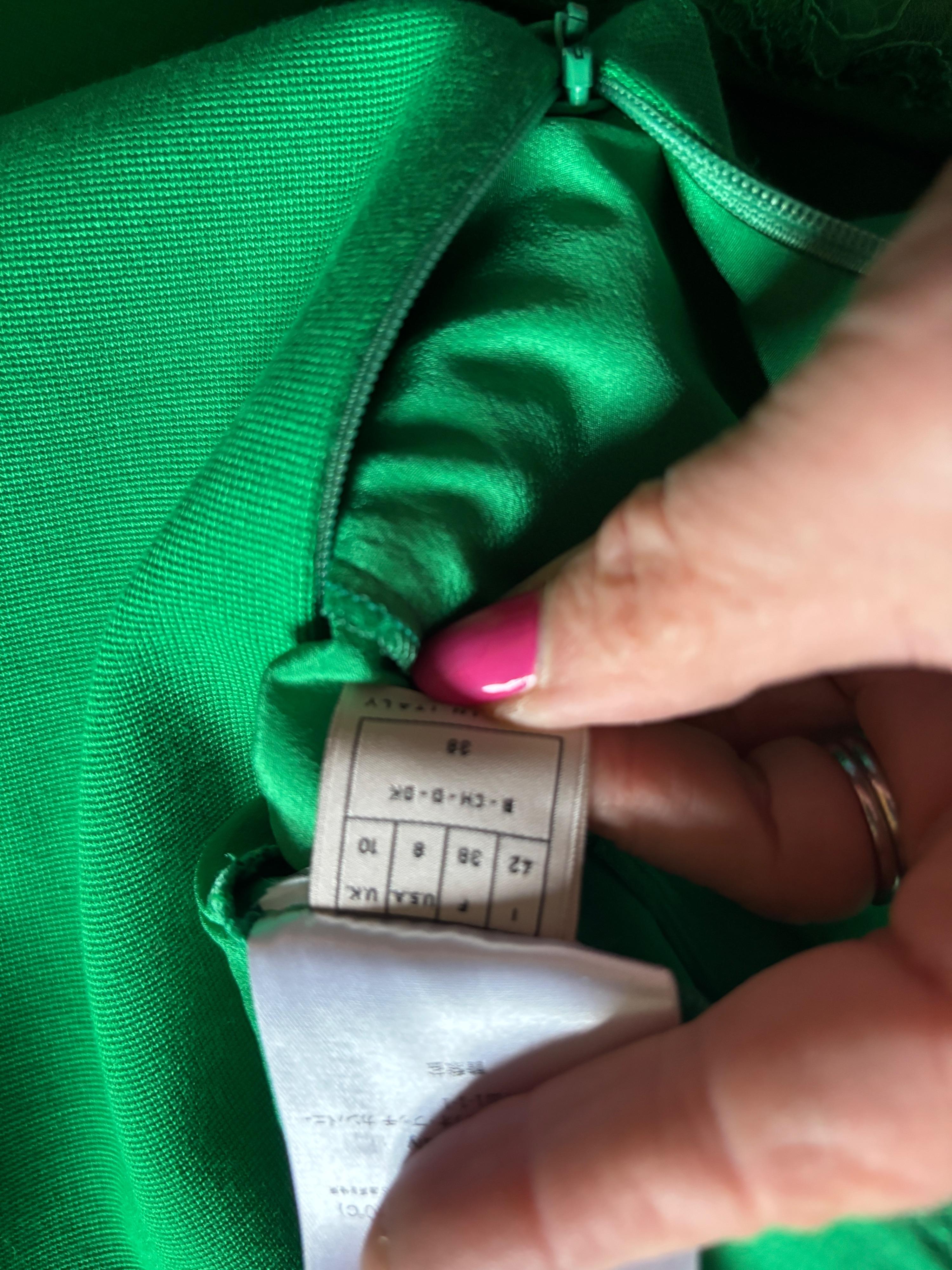 Pucci Emerald Green Lace Trim Dress