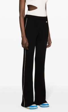 Off-White Side-Stripe Ribbed Flared Trousers