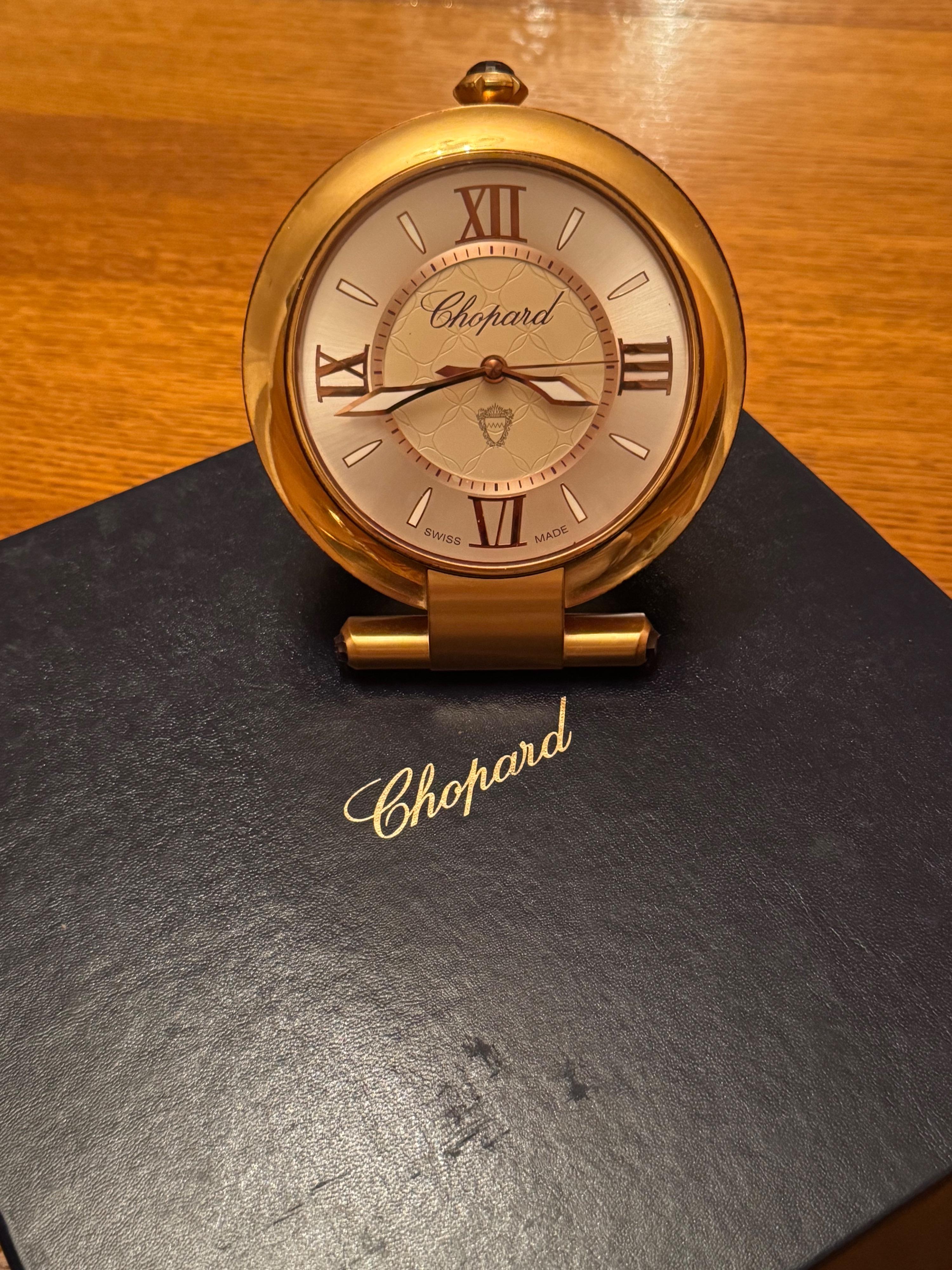 Chopard Imperiale Rose Gold Alarm Clock And Pen