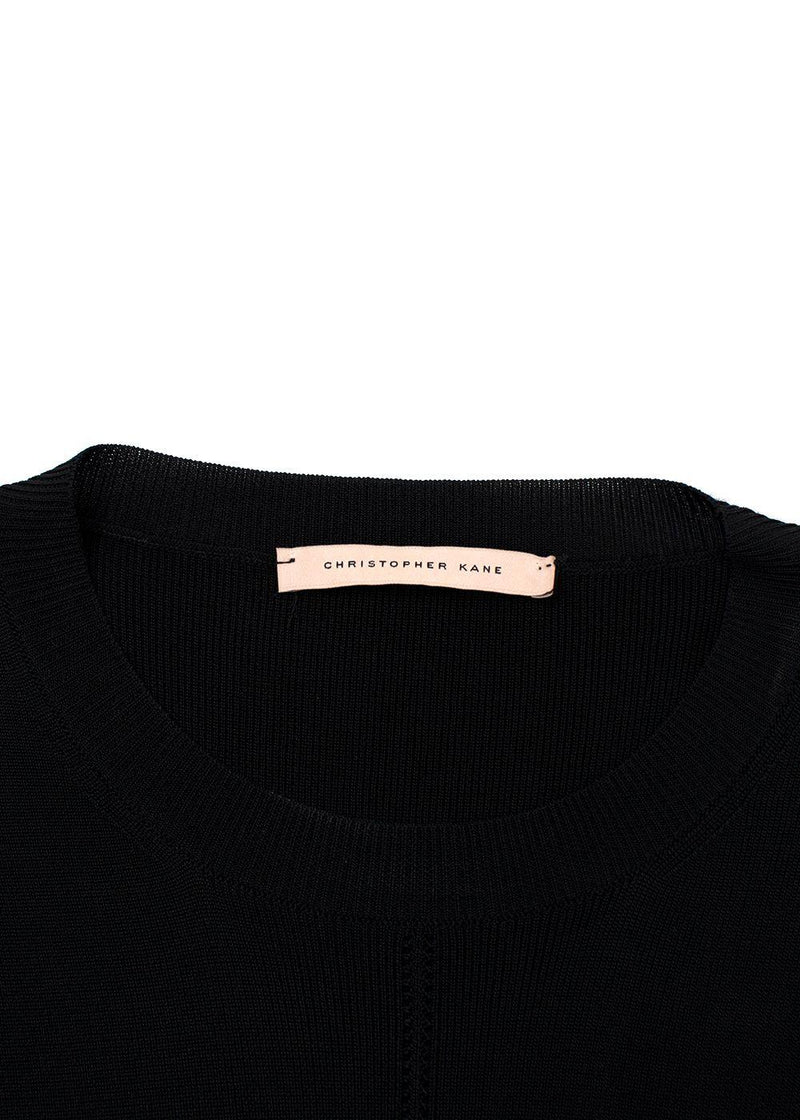 Christopher Kane Black Tassel Sleeved Top