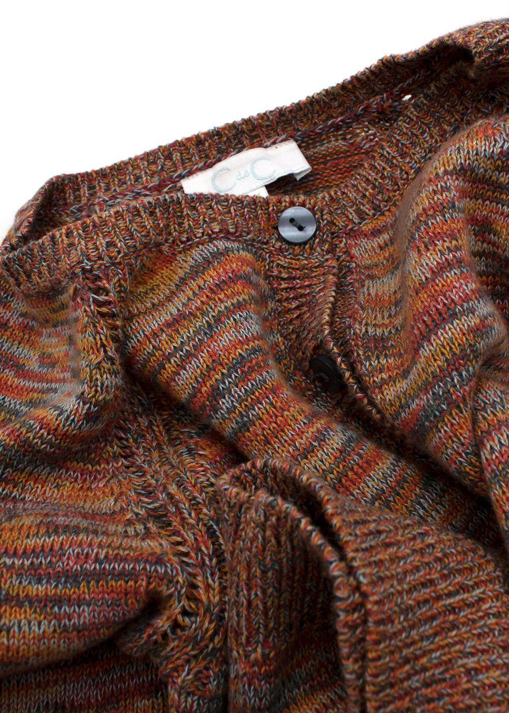 C de C Kids 8A Orange Knit Cardigan