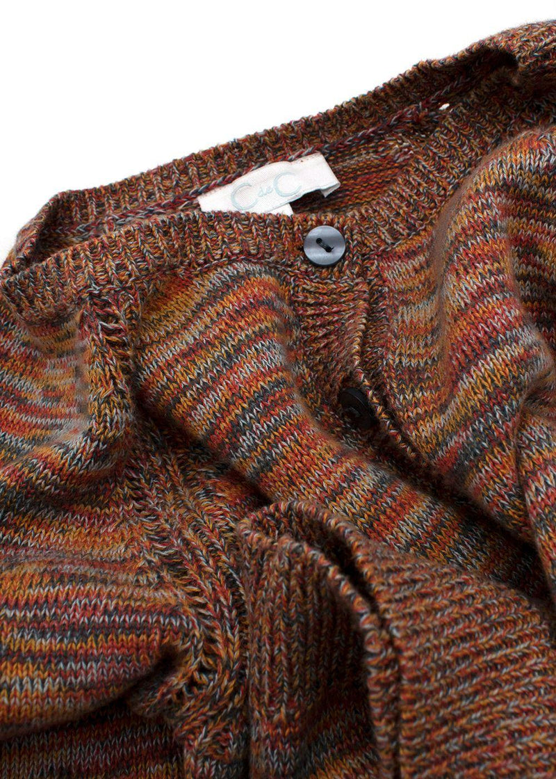 C de C Kids 8A Orange Knit Cardigan