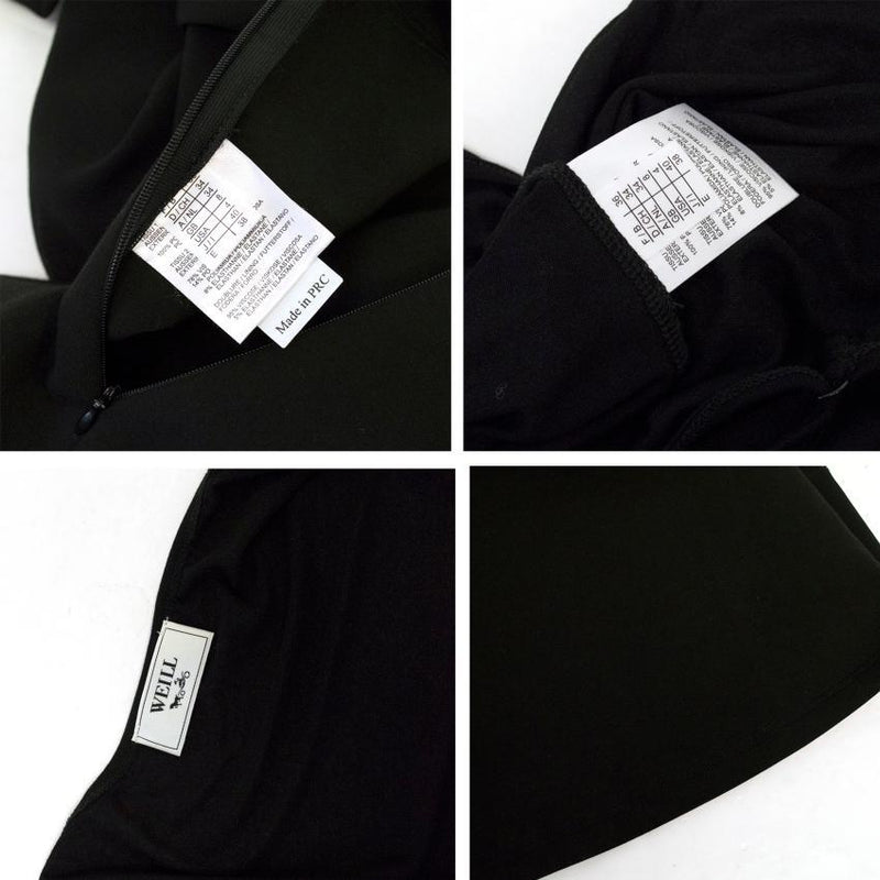 Weill Black Mesh Top Long Sleeved Dress