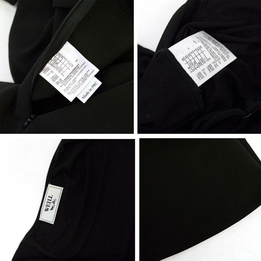 Weill Black Mesh Top Long Sleeved Dress