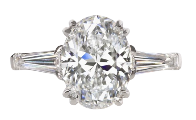 Verde 2.7ct Oval Cut Lab Grown IGI Diamond Ring