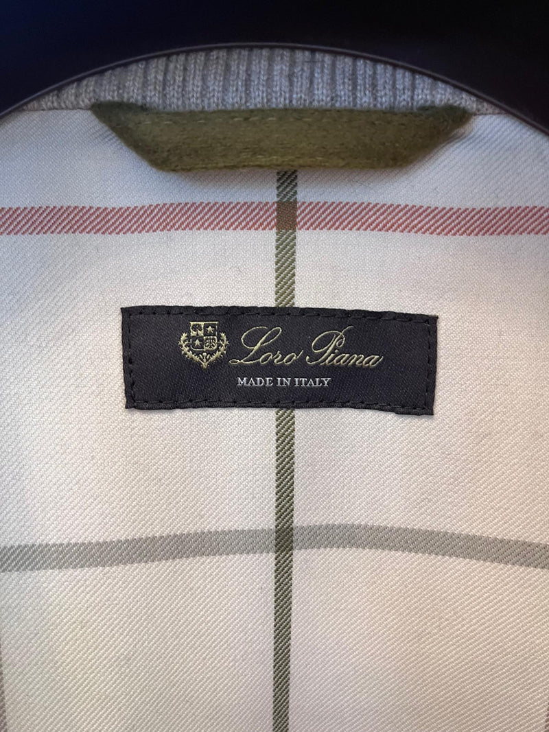 Khaki Cashmere Bomber Jacket