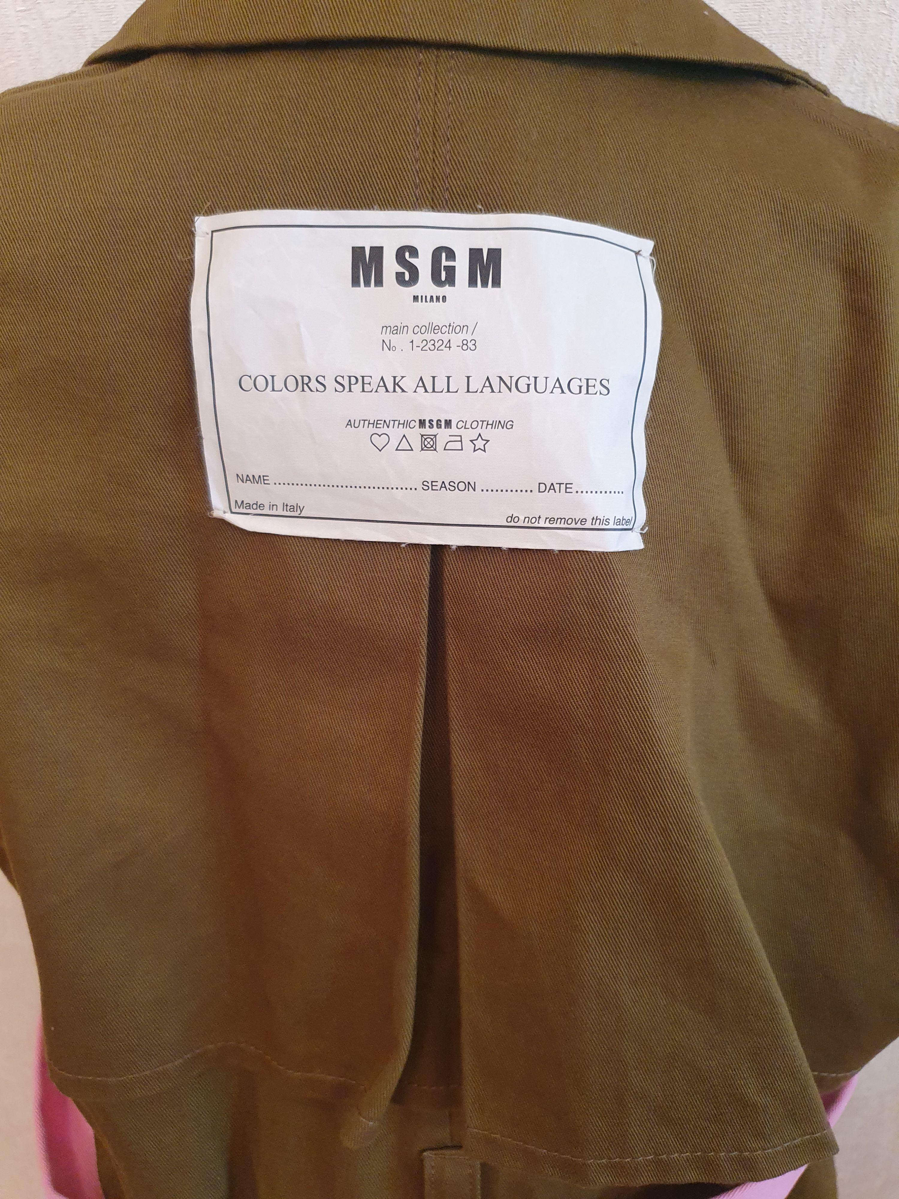 Khaki cotton short sleeve trench coat
