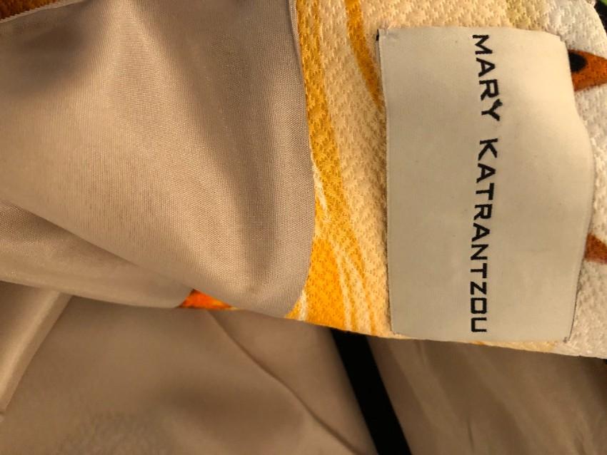 Mary Katrantzou Orange Printed A-Line Dress