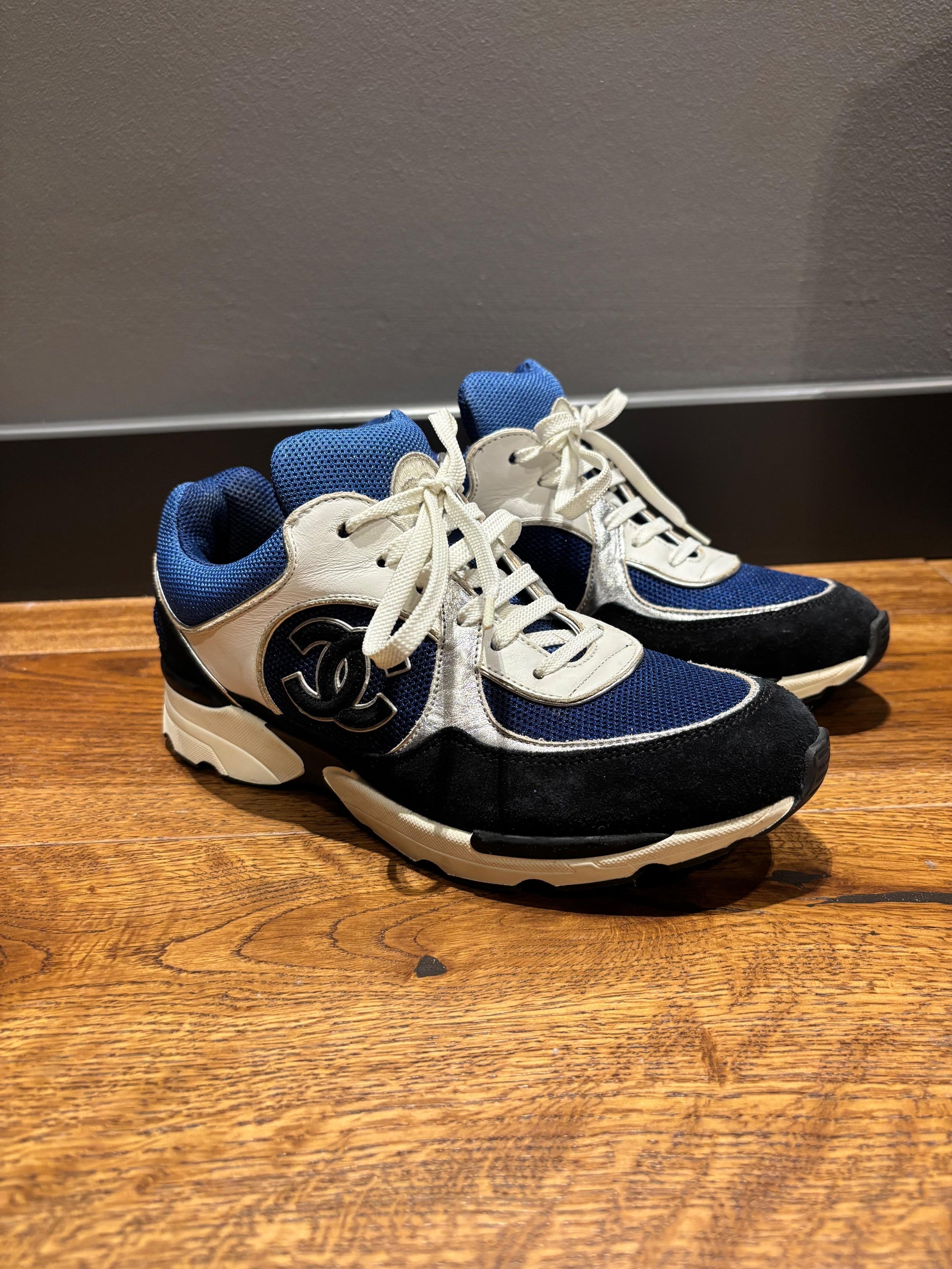 Chanel Blue CC Trainers
