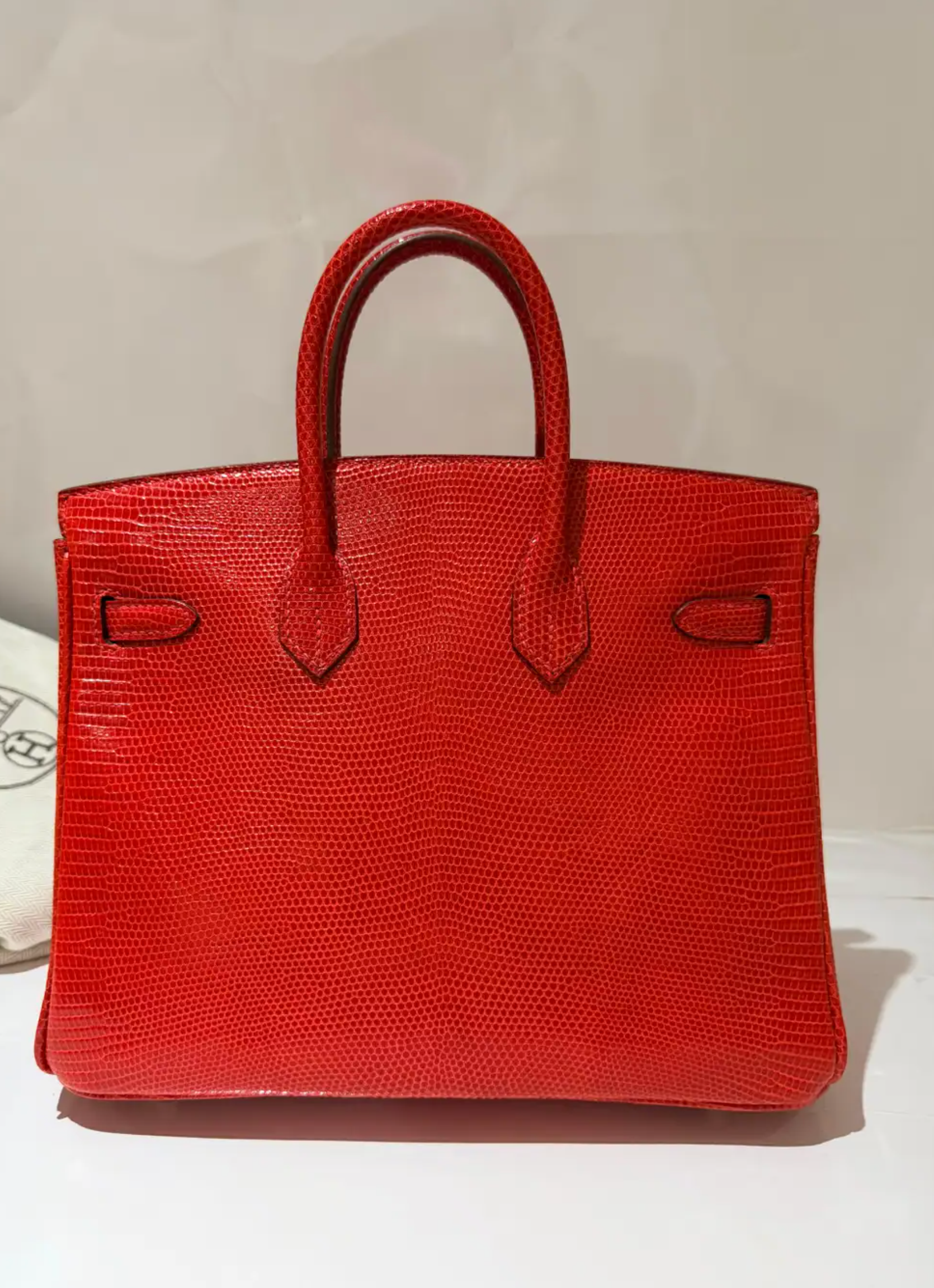 Hermes Birkin Rouge Exotique Niloticus Lizard 25cms