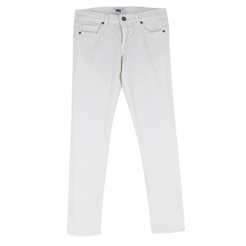 Paige White Denim Skyline Ankle Peg Jeans