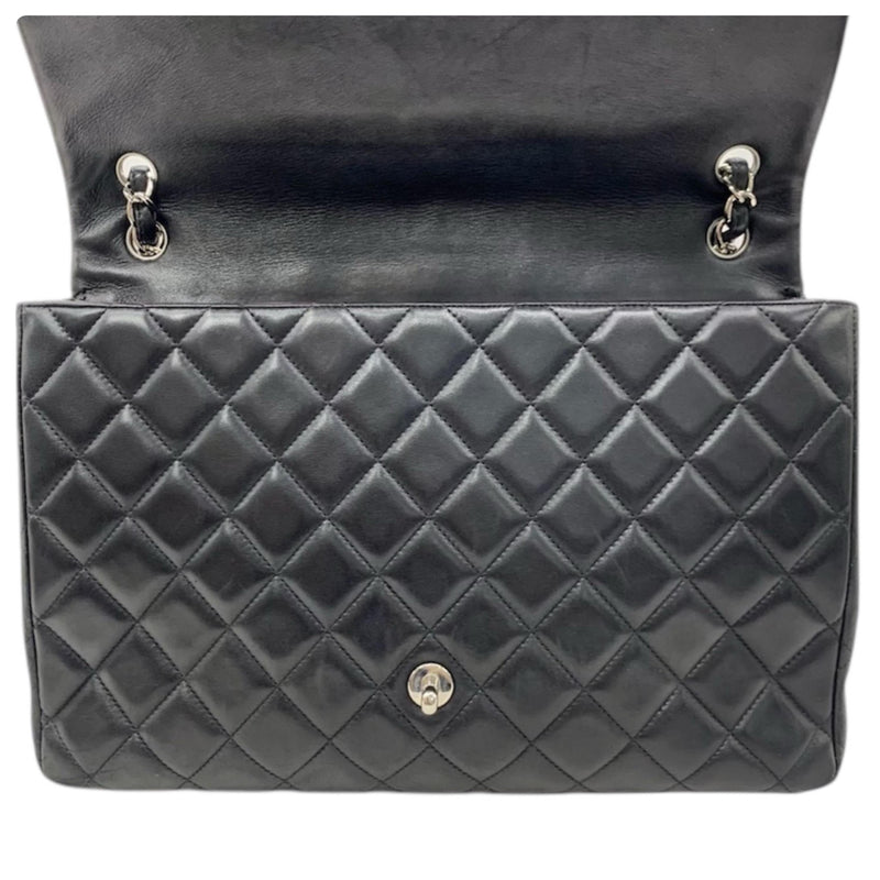 Chanel Black Lambskin Maxi Single Flap Bag