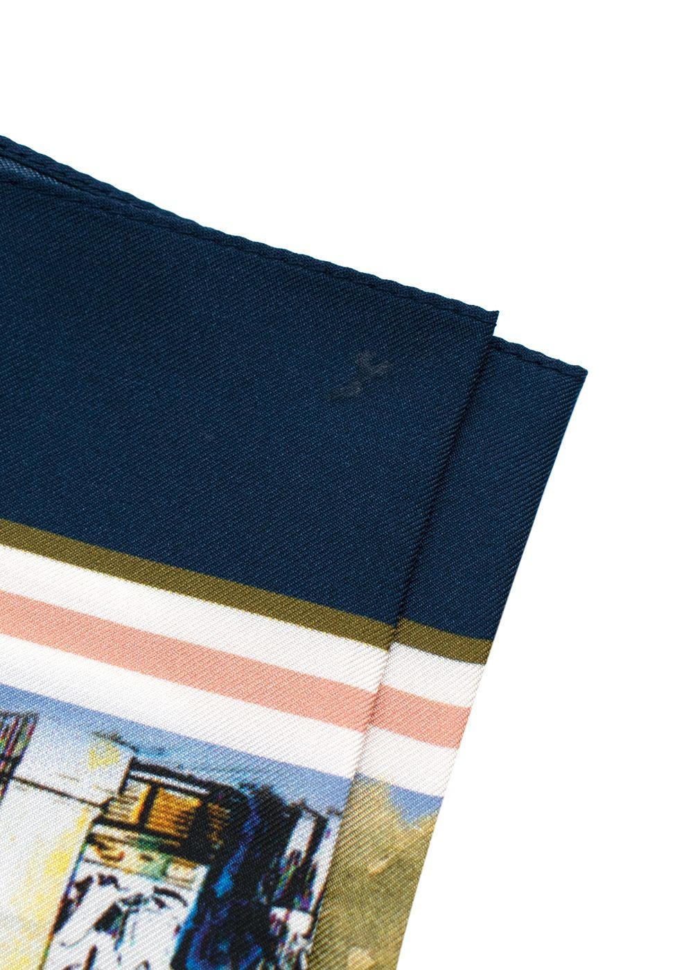 Building Printed Silk Pocket Square