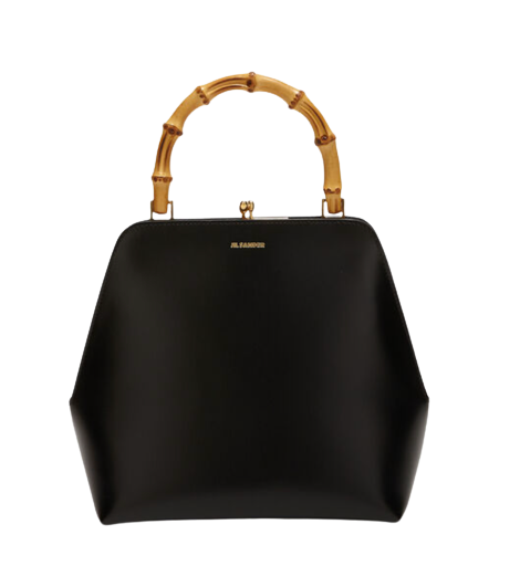 Jil Sander Black Goji Bamboo Top Handle Bag