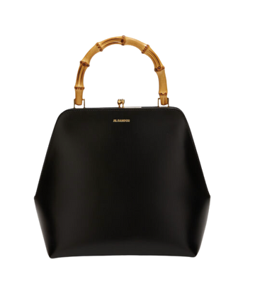 Jil Sander Black Goji Bamboo Top Handle Bag