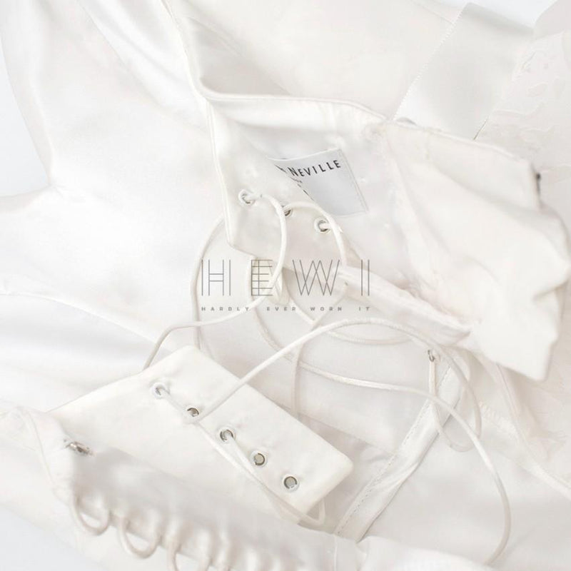 Suzanne Neville Cabianca Ivory Silk Organza Wedding Dress