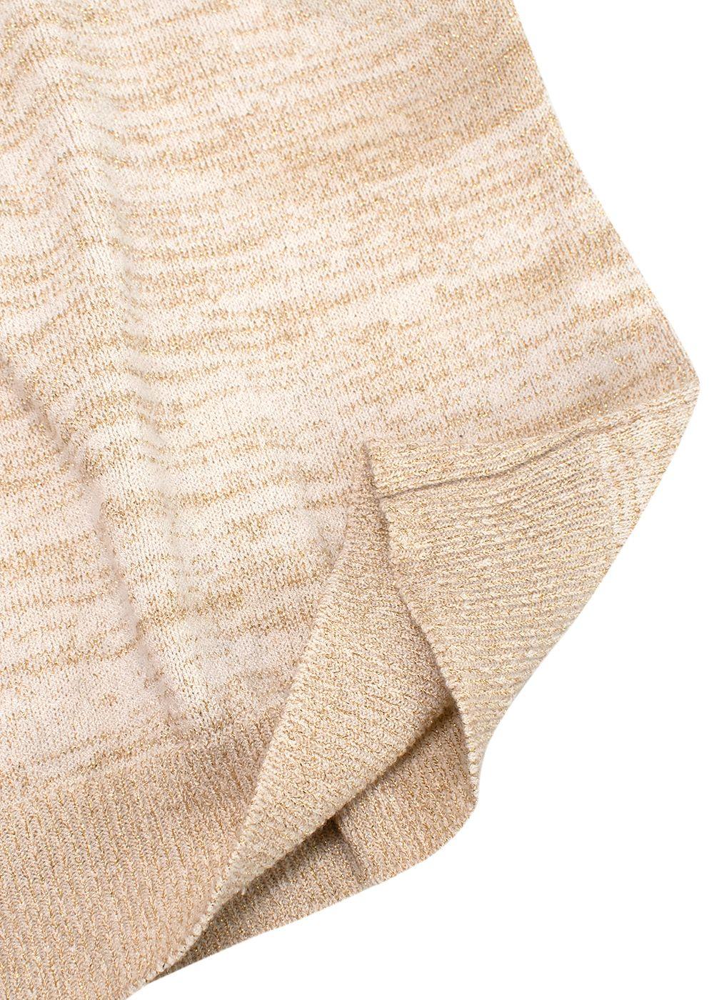 Dolce & Gabbana Golden Beige Cotton-blend Top