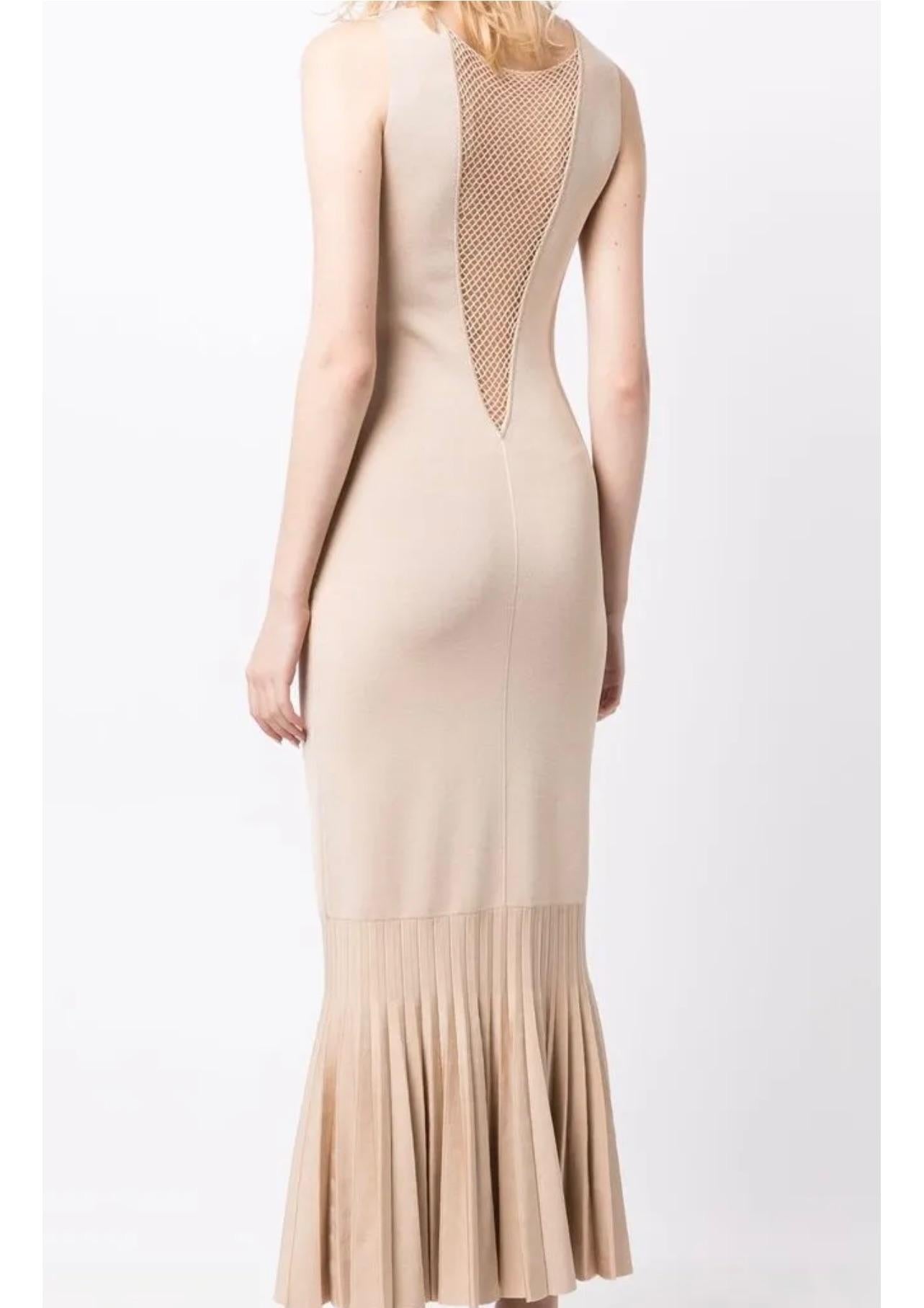 Galvan Beige Arato Knit Dress