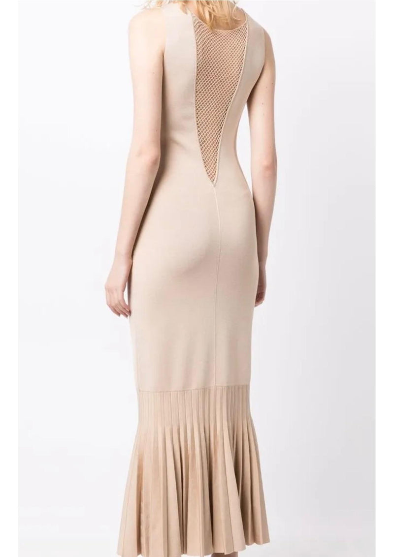 Galvan Beige Arato Knit Dress