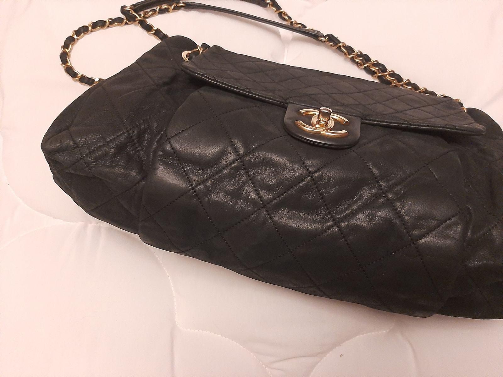 Chanel Dark Green Calfskin Shoulder Bag