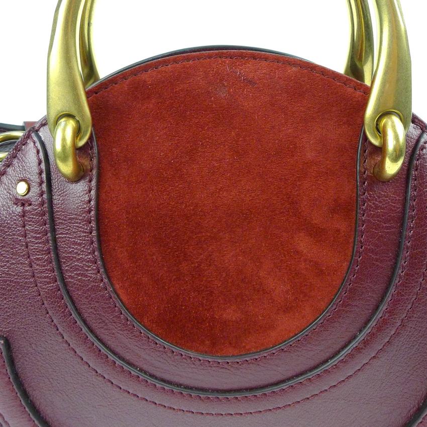 Chloe Burgundy/Red Suede & Leather Pixie Crossbody Bag