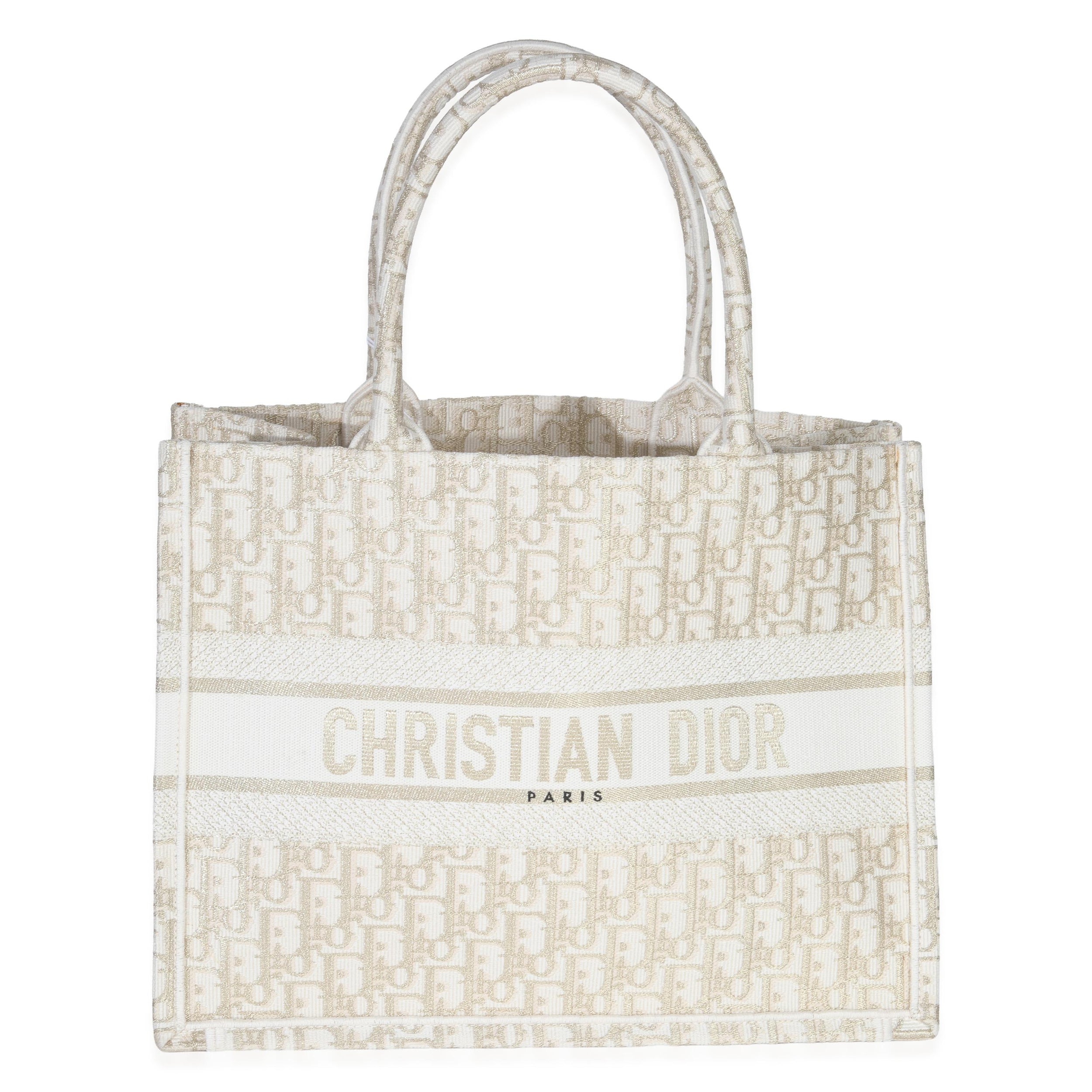 Christian Dior  Oblique Embroidery Medium Book Tote