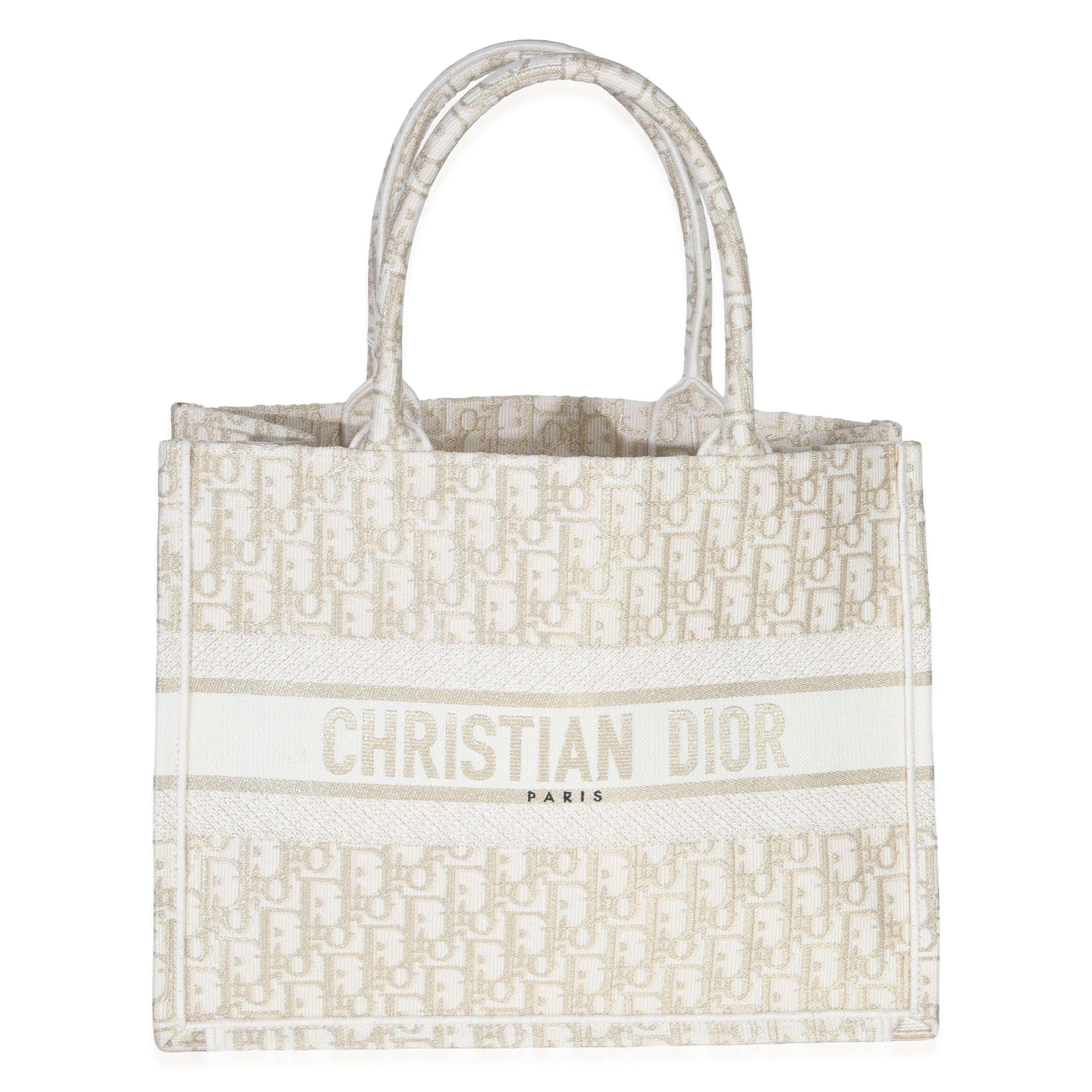 Christian Dior  Oblique Embroidery Medium Book Tote
