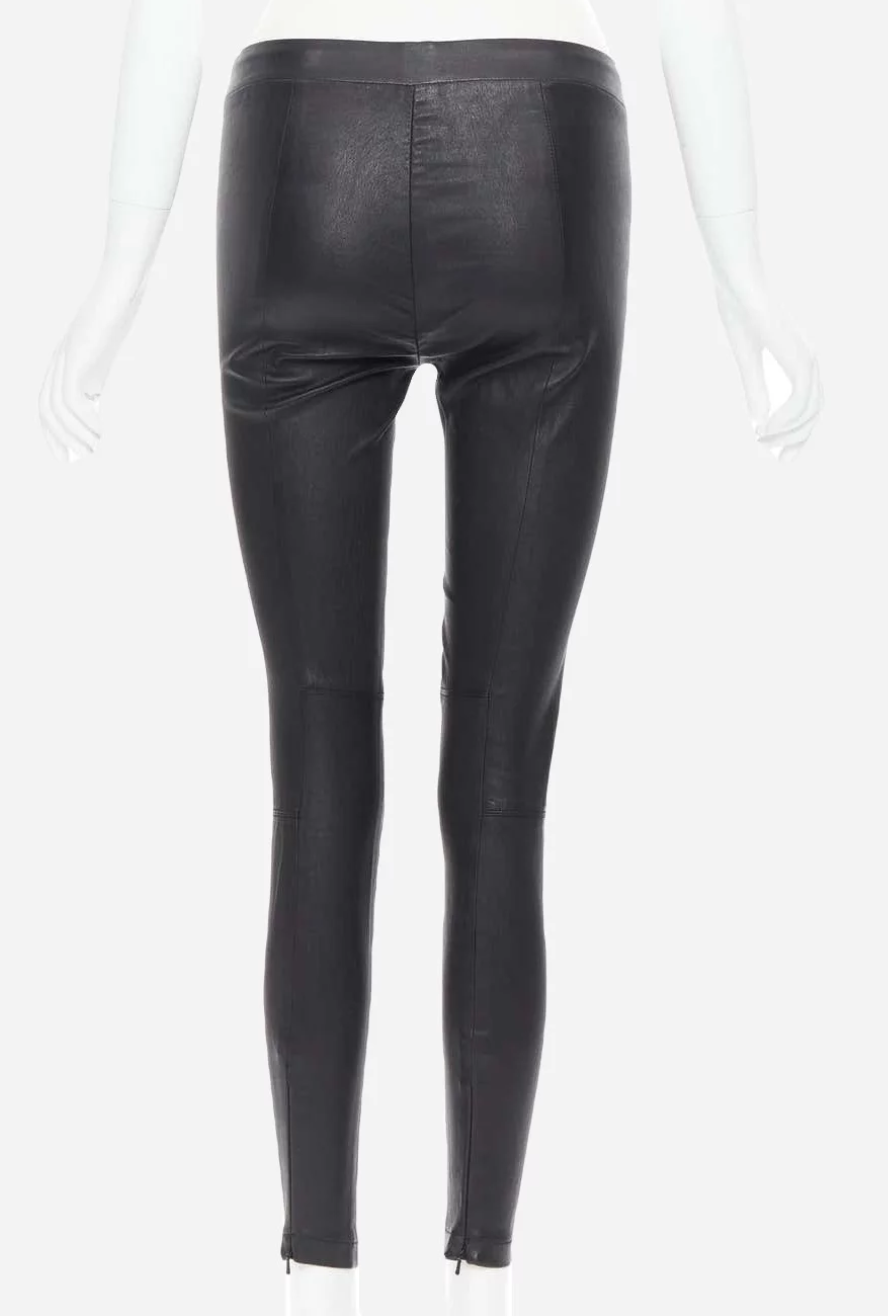 Vince Black Stretch Leather Leggings