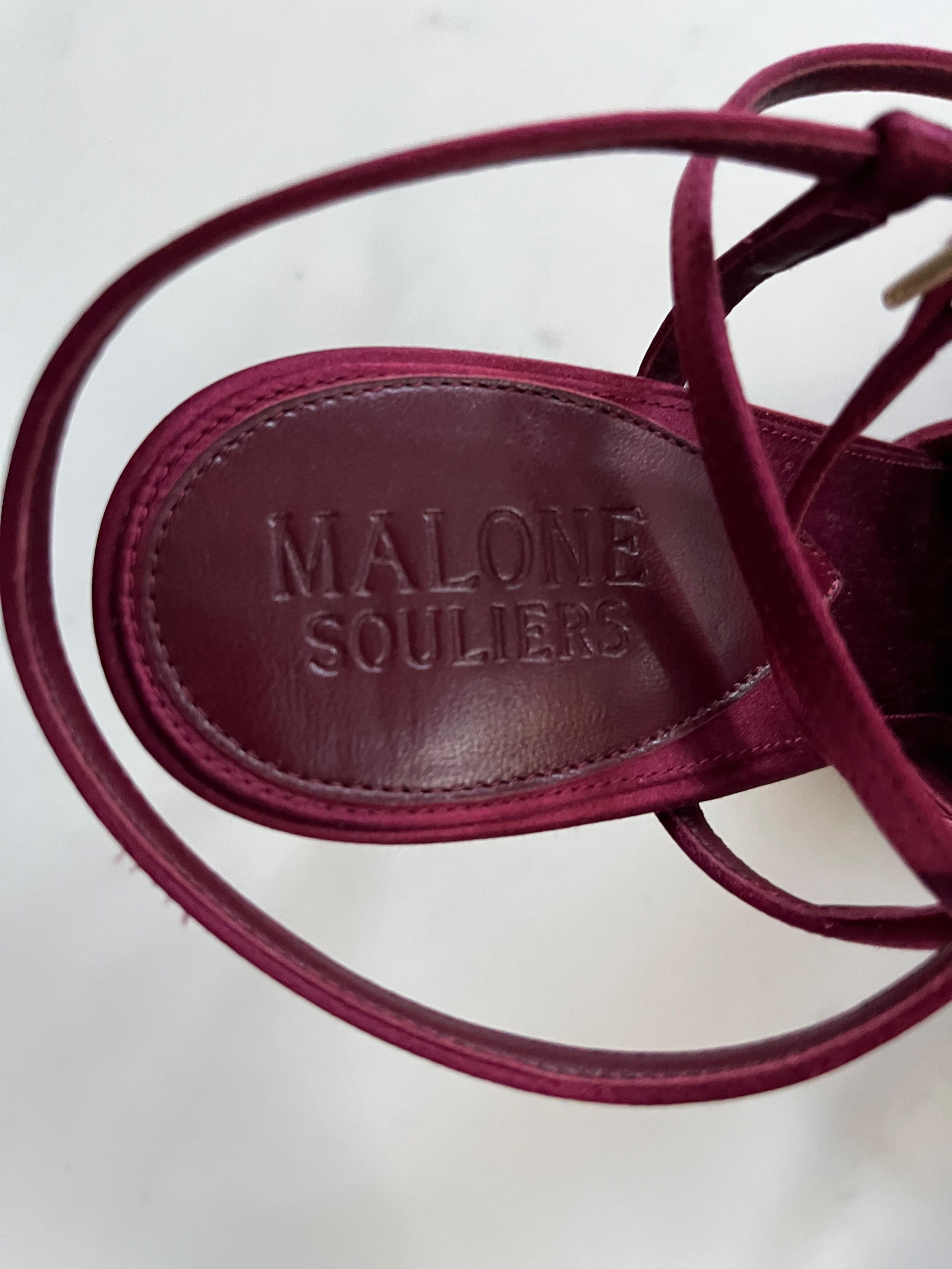 Malone Souliers Rafaela Red Pompom Sandals