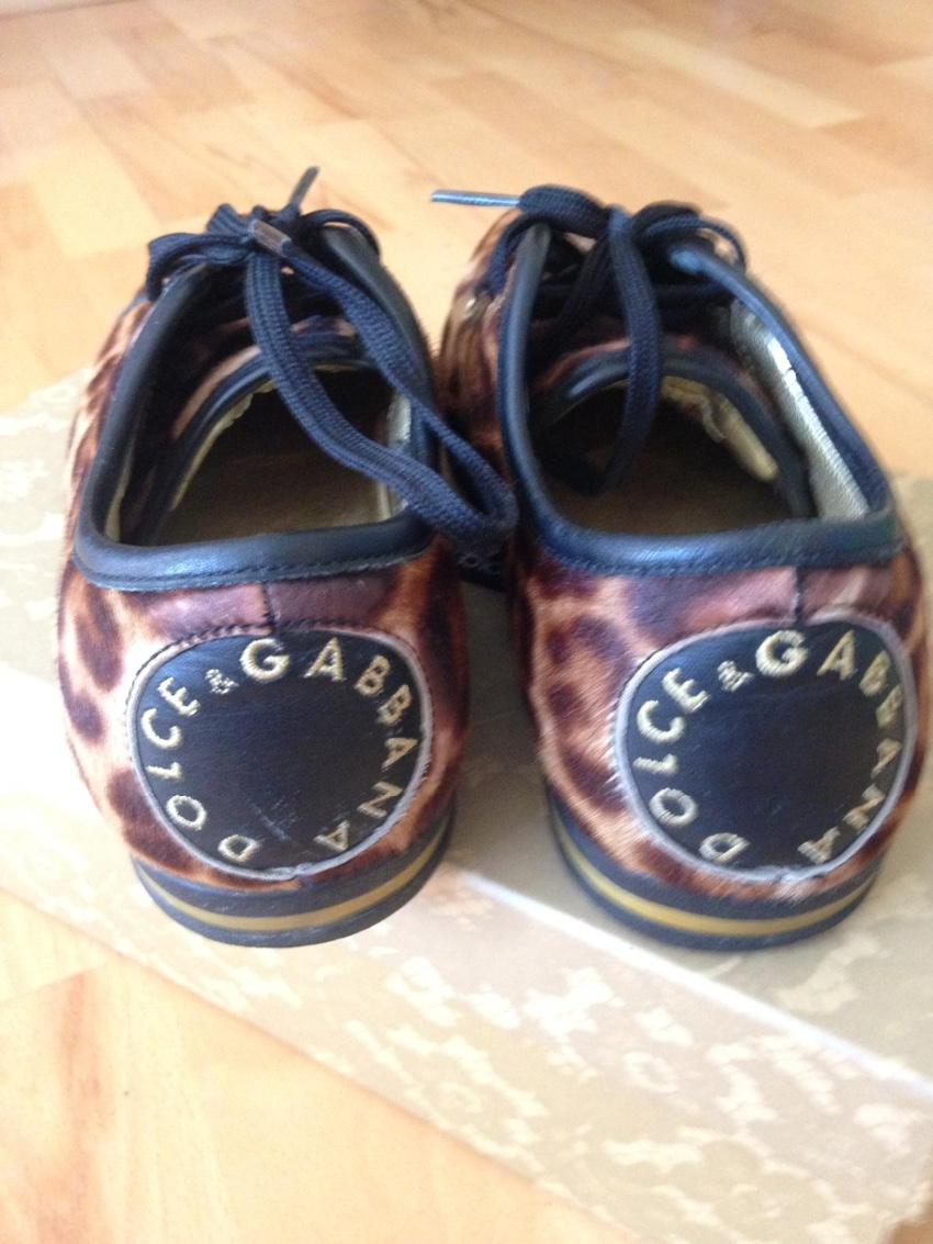 Dolce & Gabbana Leopard Print Pony Hair Trainers