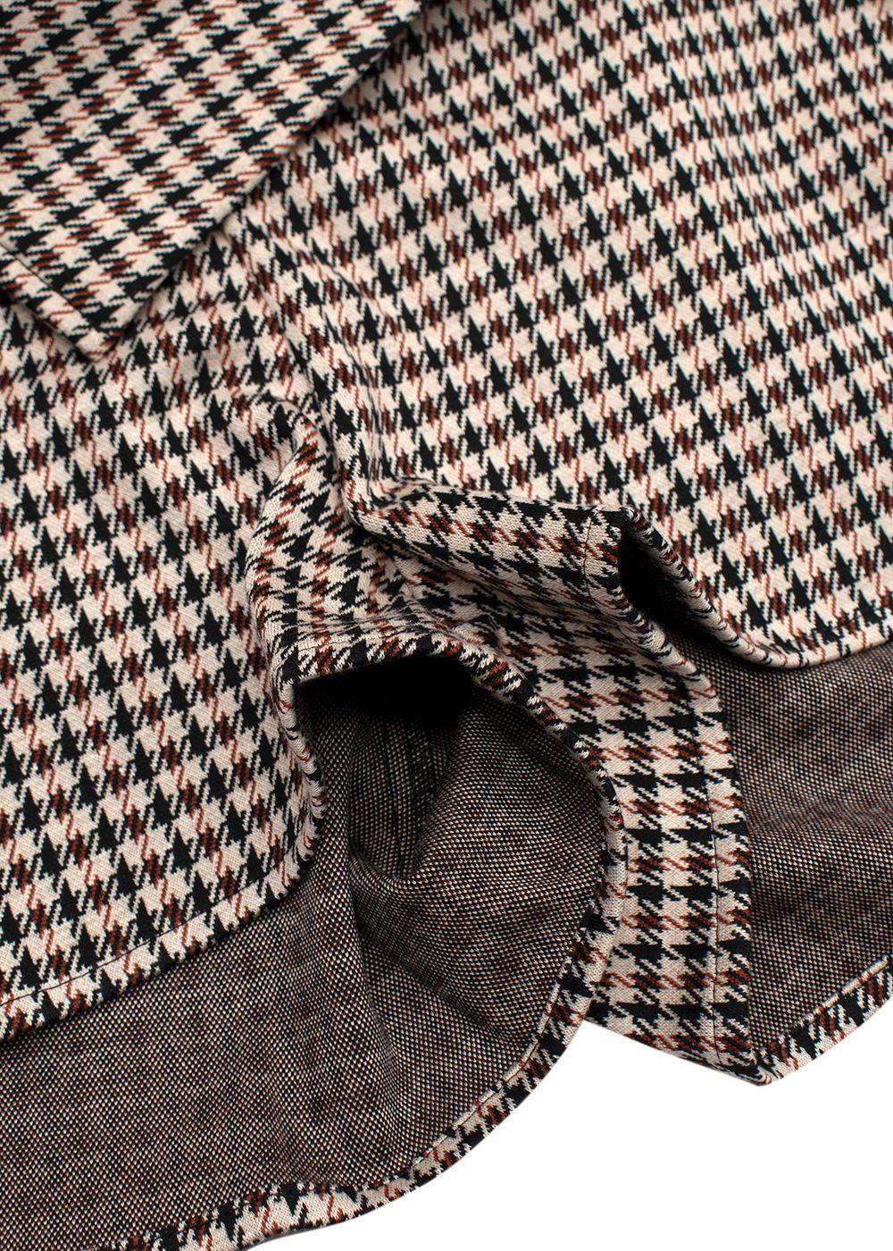 Claudie Pierlot Brown Houndstooth Check Skort