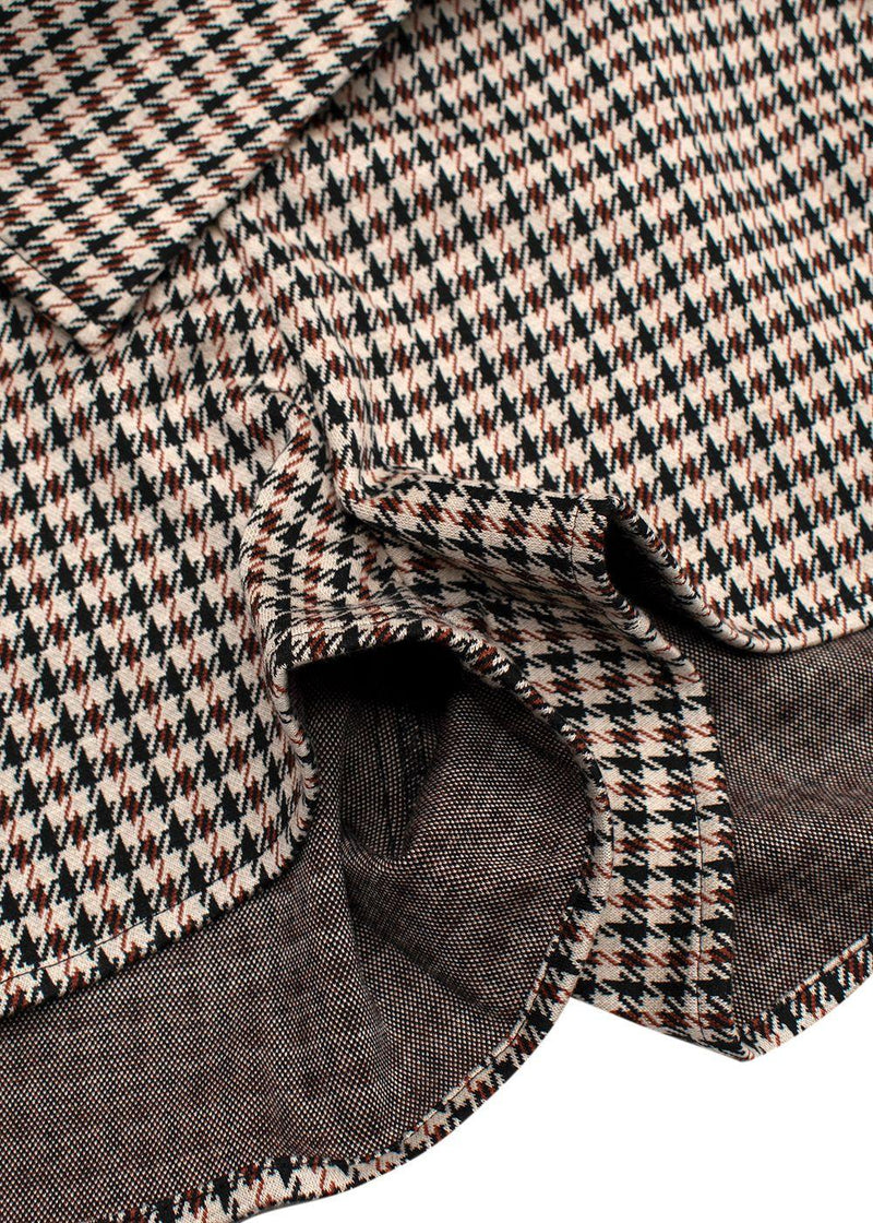 Claudie Pierlot Brown Houndstooth Check Skort