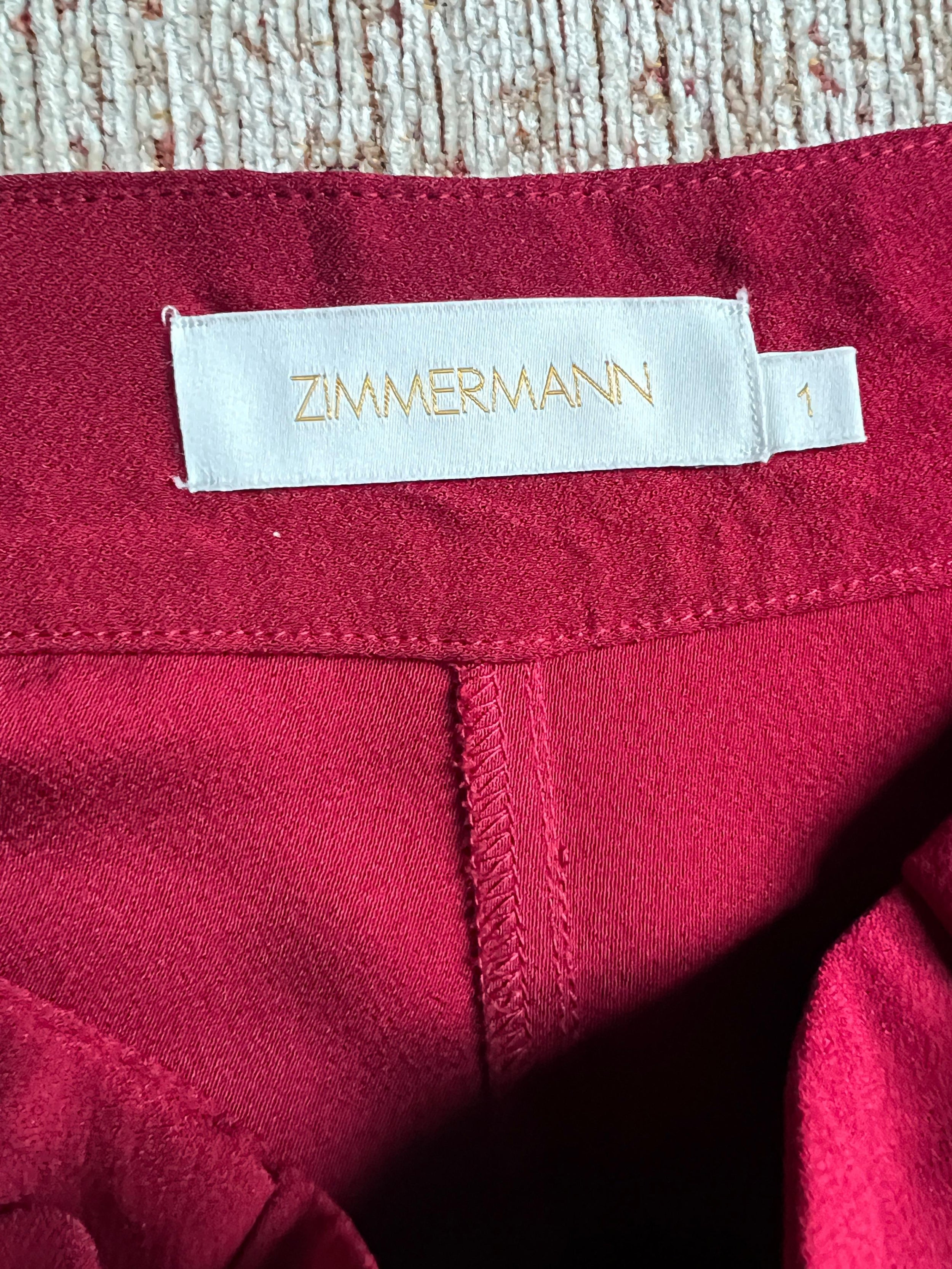 Red Wide Leg Trousers