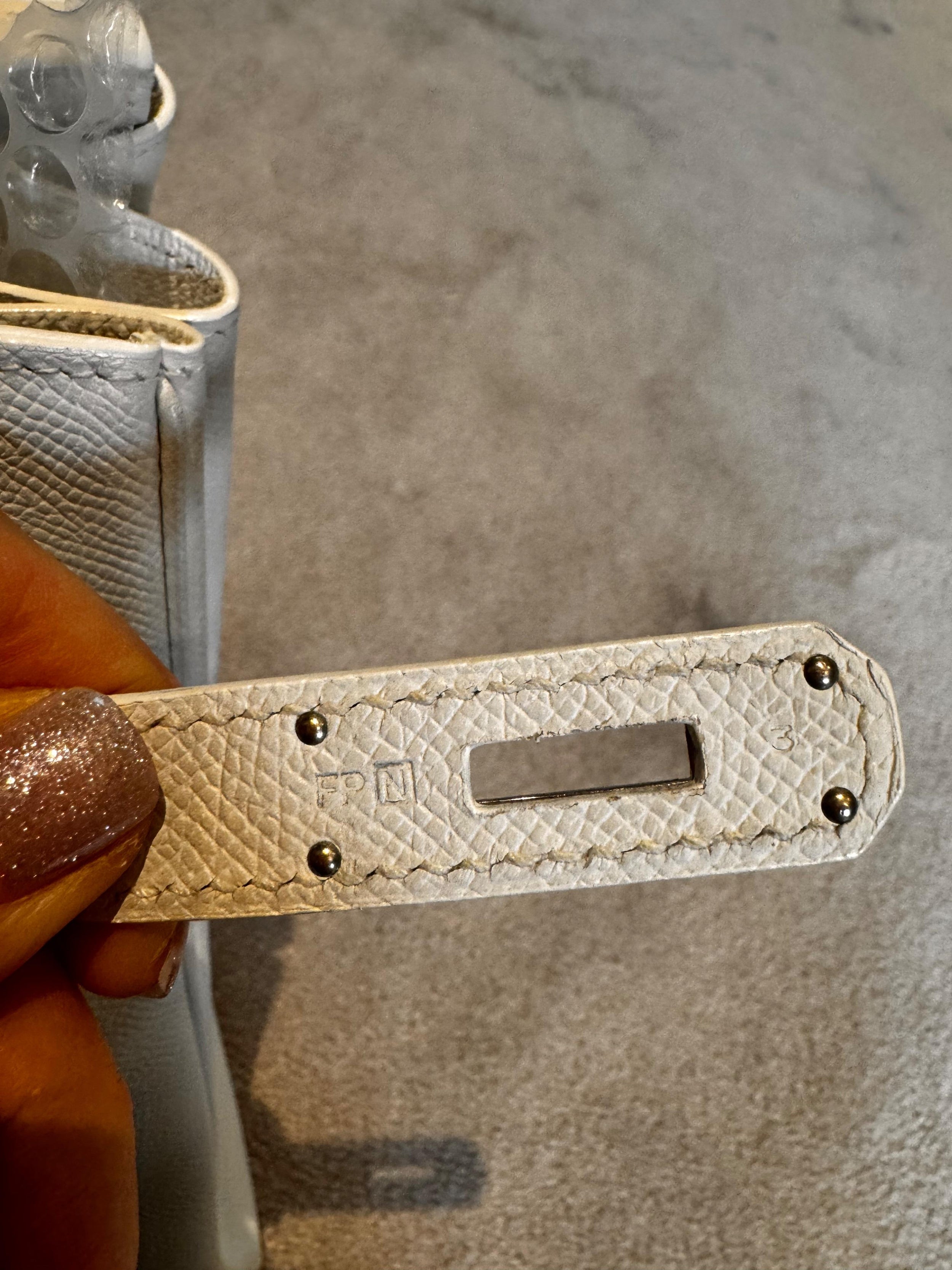 Hermes White Birkin 40 Retourne with Palladium Hardware