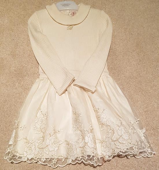 BLUMARINE Baby Dress Cream and gold 18 24 m