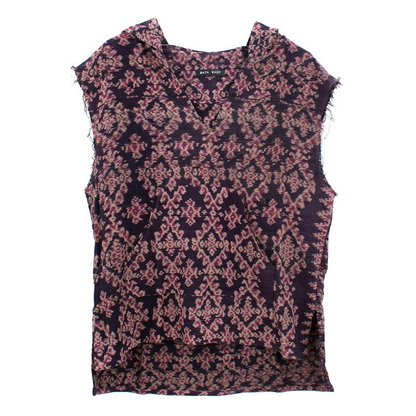 Baja East Cotton Pattern Hooded Top