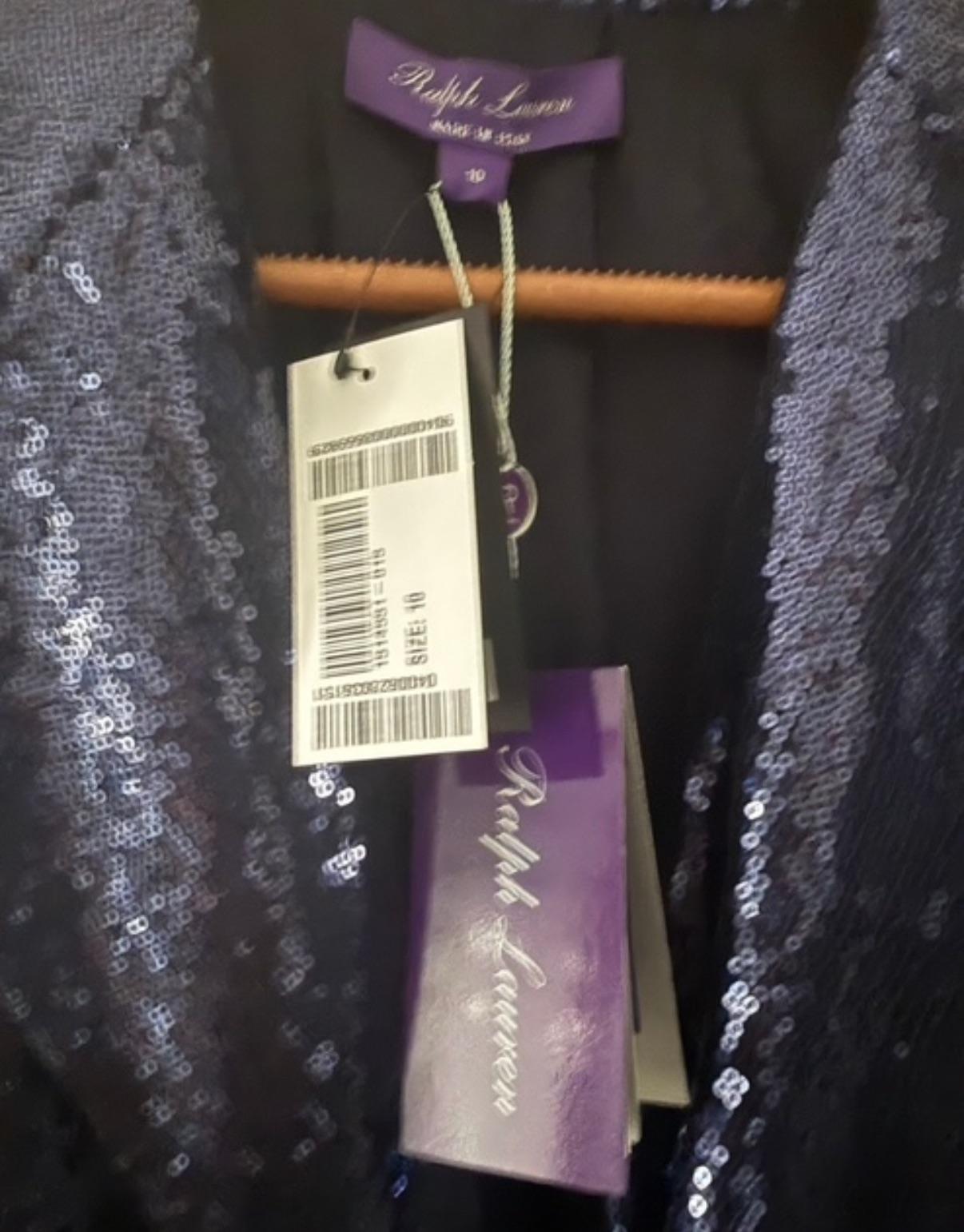 Ralph Lauren Collection Blue Sequin Camden Blazer
