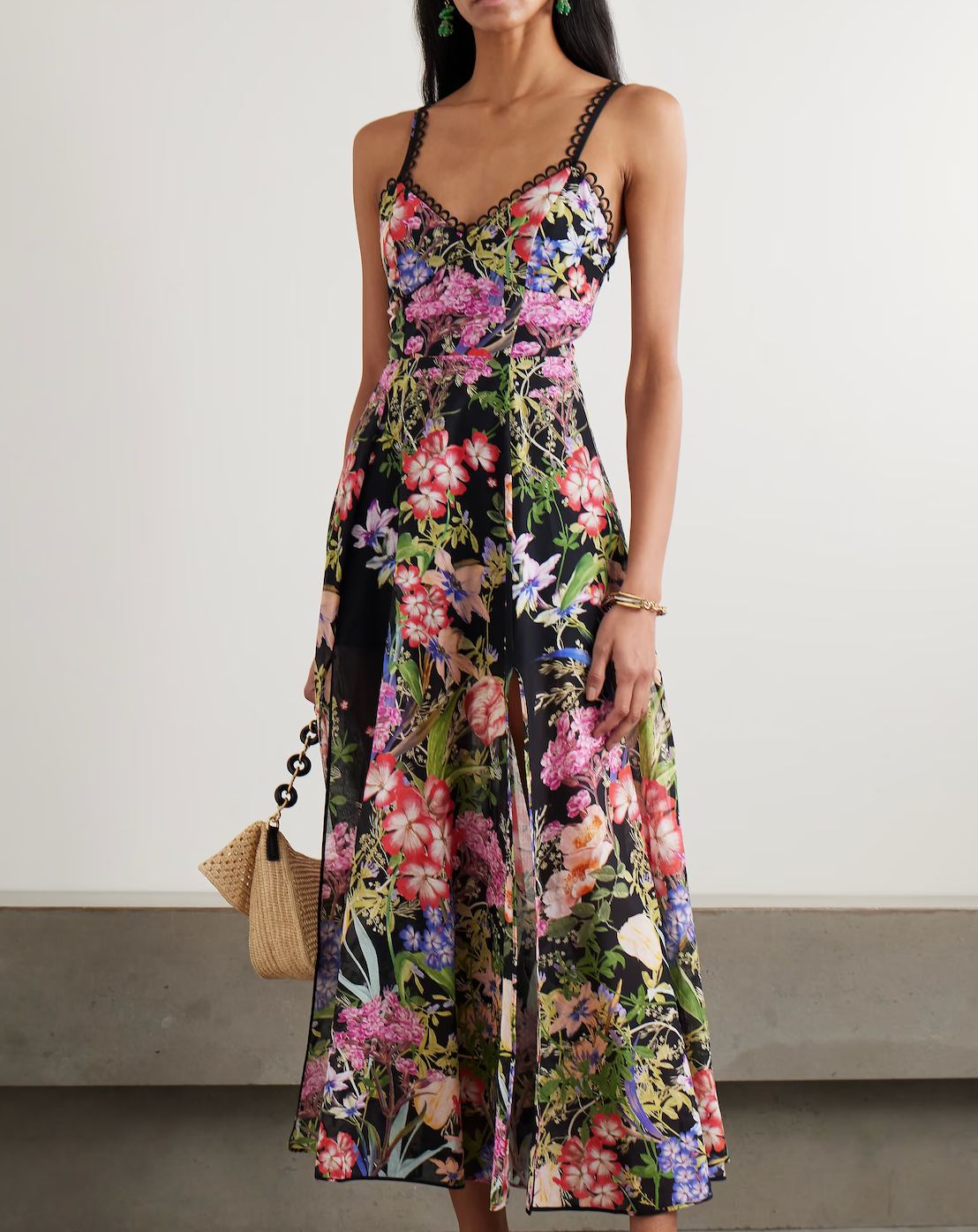 Charo Ruiz Iraso Floral-print  Voile Maxi Dress