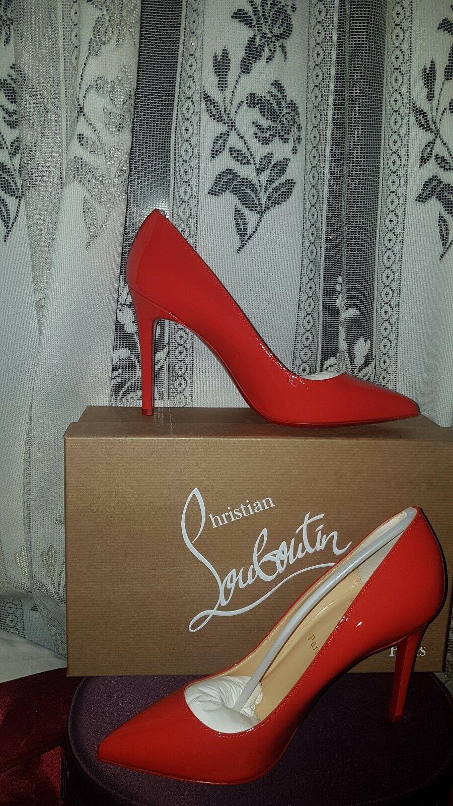 Christian Louboutin Pigalle 100 red patent leather pumps